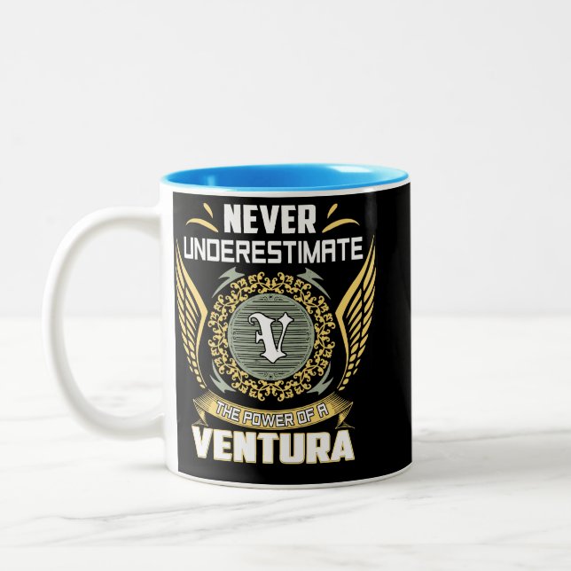Never Underestimate The Power Of A Ventura Two-Tone Coffee Mug (Left)