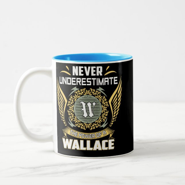 Never Underestimate The Power Of A Wallace Two-Tone Coffee Mug (Left)