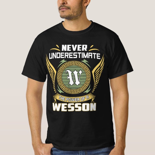 Never Underestimate The Power Of A Wesson T-Shirt (Front)