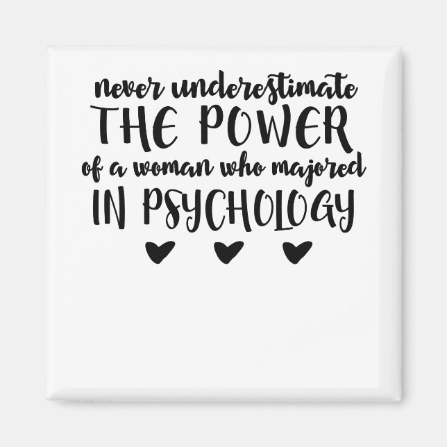 Never Underestimate The Power of A Woman Who Major Magnet (Front)