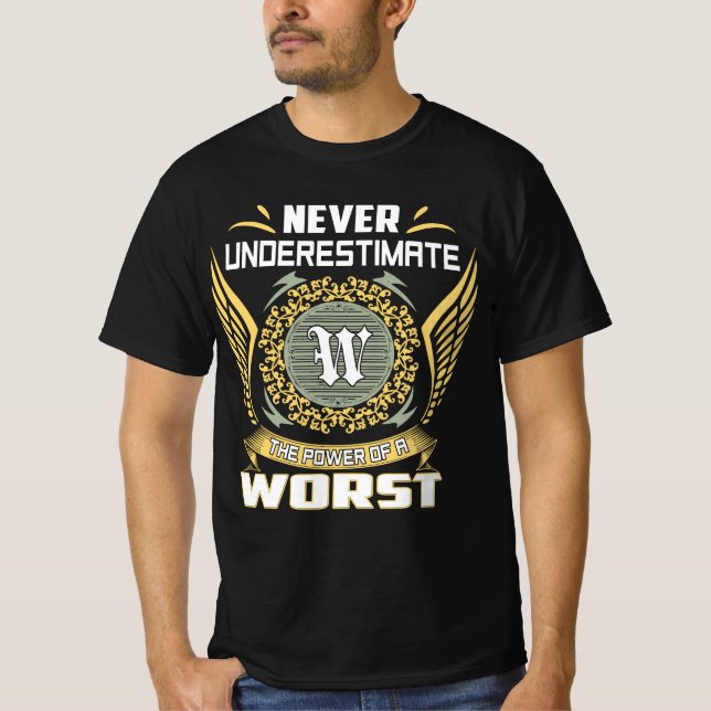 Never Underestimate The Power Of A Worst T-Shirt (Front)