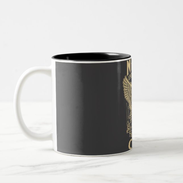 Never Underestimate The Power Of Case Two-Tone Coffee Mug (Left)