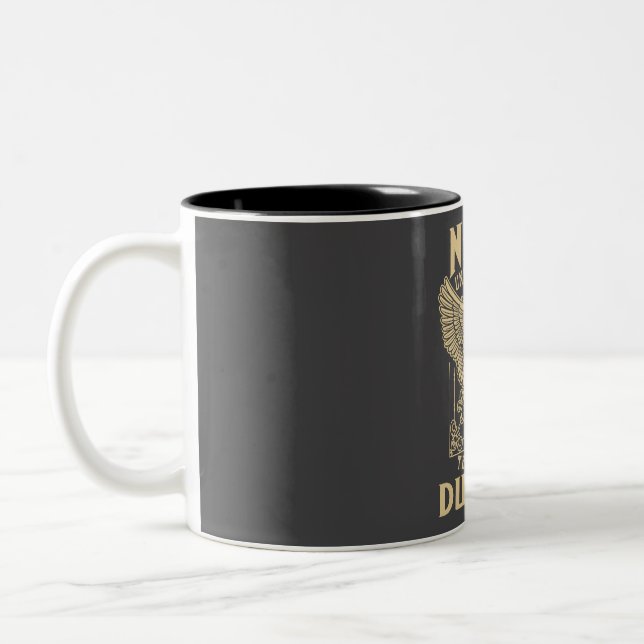 Never Underestimate The Power Of Dupont Two-Tone Coffee Mug (Left)