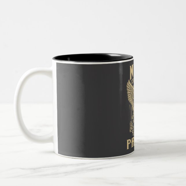 Never Underestimate The Power Of Patton Two-Tone Coffee Mug (Left)