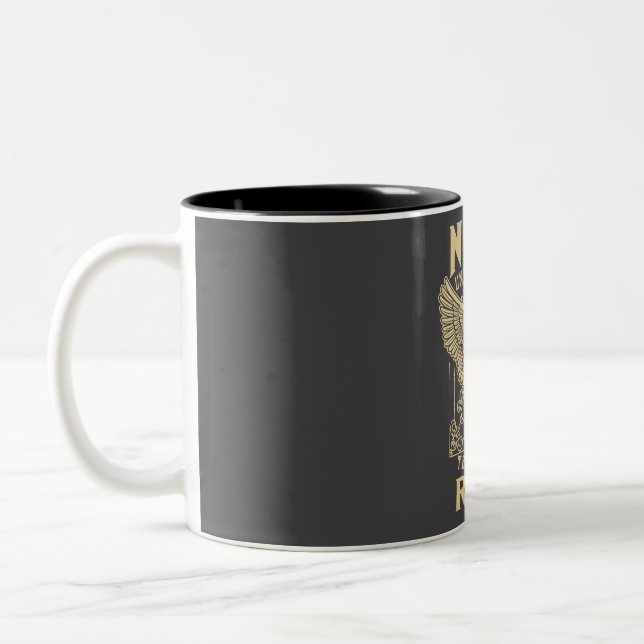 Never Underestimate The Power Of Reno Two-Tone Coffee Mug (Left)