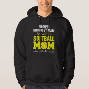 Never Underestimate The Pride Of Softball Mum Funn Hoodie