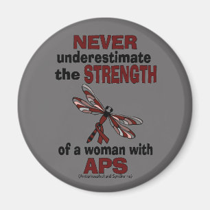 Never Underestimate...Woman/Dragonfly...APS Magnet