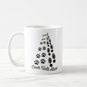 Never Walk Alone Dog Cat Lover Coffee Mug