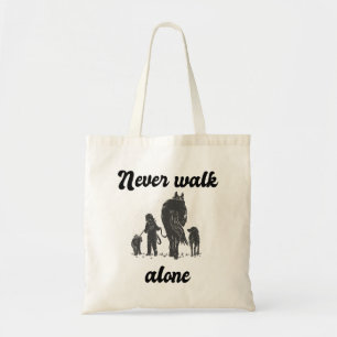 Never Walk Alone Rustic Animal Lover Tote Bag