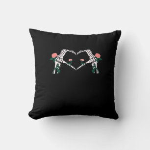 Never Wilts – Skeleton Hands Roses  Cushion