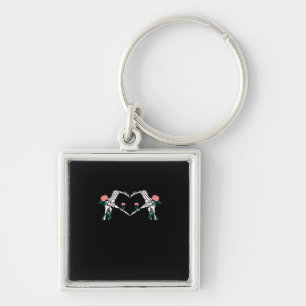 Never Wilts – Skeleton Hands Roses  Key Ring