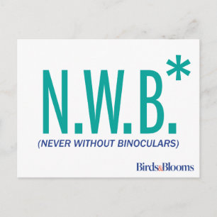 Never Without Binoculars Postcard