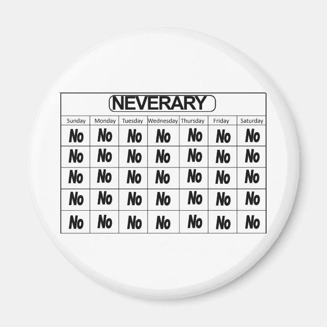 Neverary Calendar Magnet (Front)