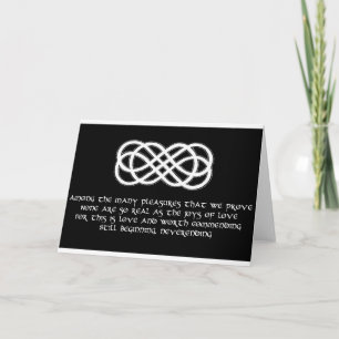 Neverending Celtic Love Knot and poem Card