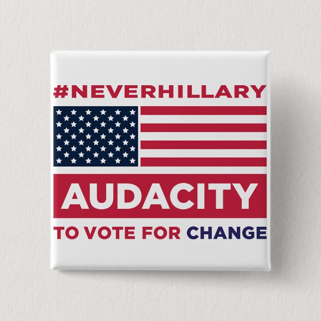#NEVERHILLARY Button (Front)