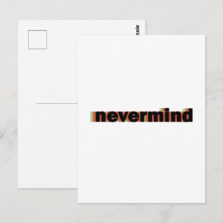 nevermind notebook postcard