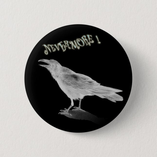 Nevermore 6 Cm Round Badge (Front)