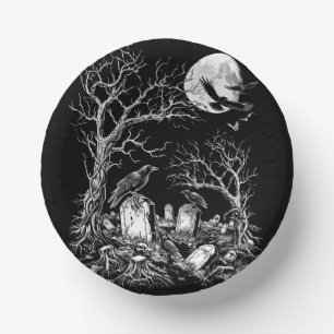 Nevermore Cemetery Paper Plate