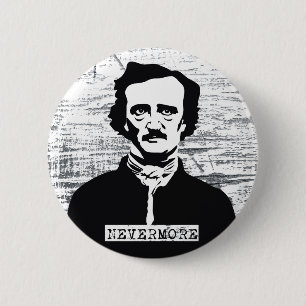 Nevermore Edgar Allan Poe 6 Cm Round Badge