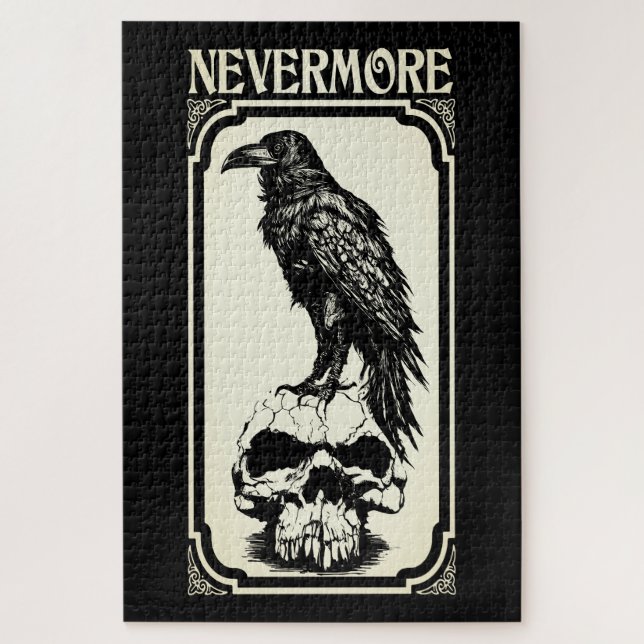 Nevermore | Edgar Allan Poe - The Raven Jigsaw Puzzle (Vertical)