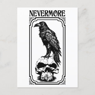 Nevermore   Edgar Allan Poe - The Raven Postcard