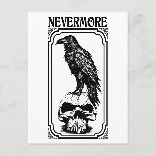 Nevermore | Edgar Allan Poe - The Raven Postcard (Front)