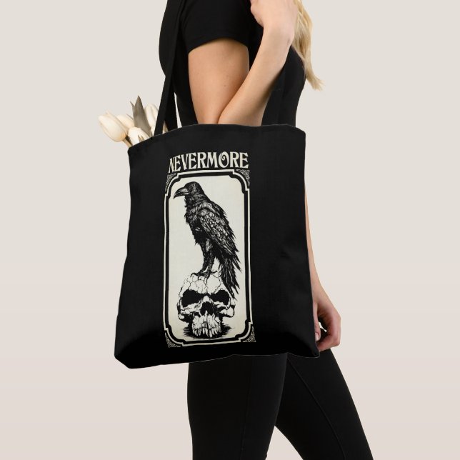 Nevermore | Edgar Allan Poe - The Raven Tote Bag (Close Up)