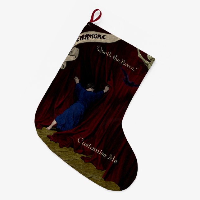 Nevermore... Large Christmas Stocking (Front (Hanging))