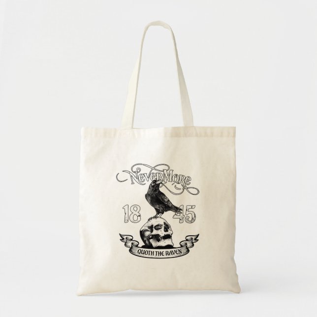Nevermore Quote The Raven Edgar Allan Poe  Tote Bag (Front)