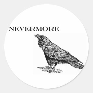 Nevermore Raven Classic Round Sticker