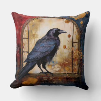 Nevermore Raven Collage I Cushion