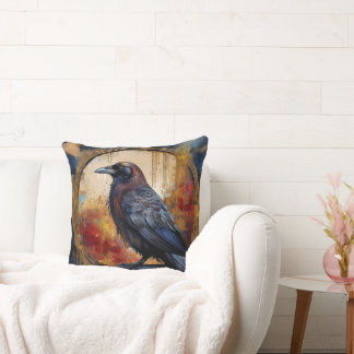 Nevermore Raven Collage II Cushion