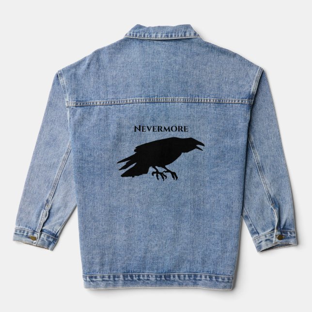 Nevermore Raven Denim Jacket (Back)