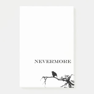 Nevermore Raven Edgar Allan Poe Design Post-it Notes