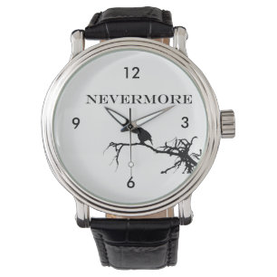 Nevermore Raven Edgar Allan Poe Design Watch