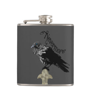 Nevermore Raven Hip Flask