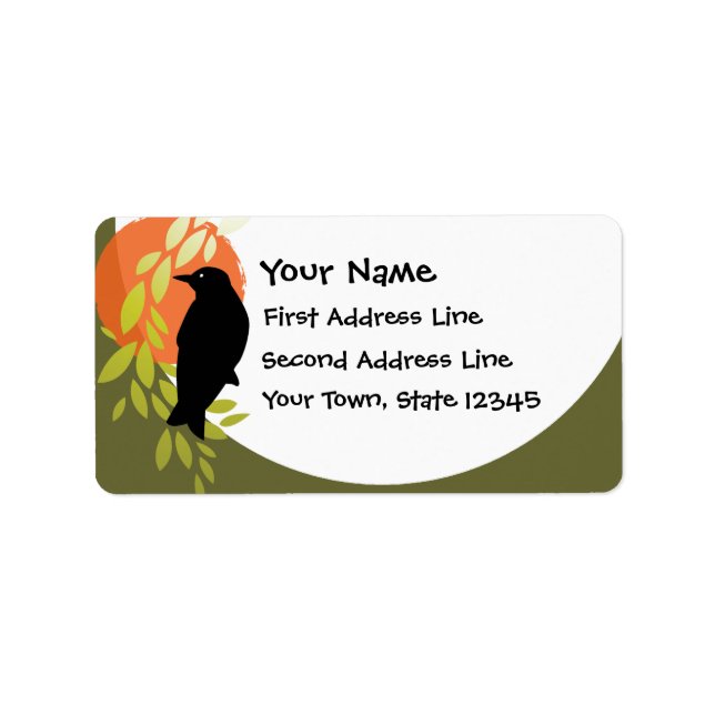 Nevermore - Raven & Moon by Poe Label (Front)