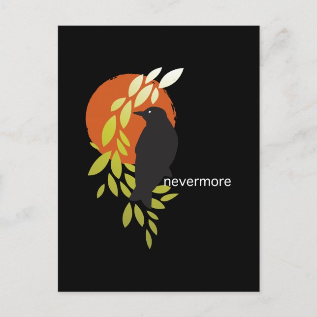 Nevermore - Raven & Moon by Poe Postcard (Front)