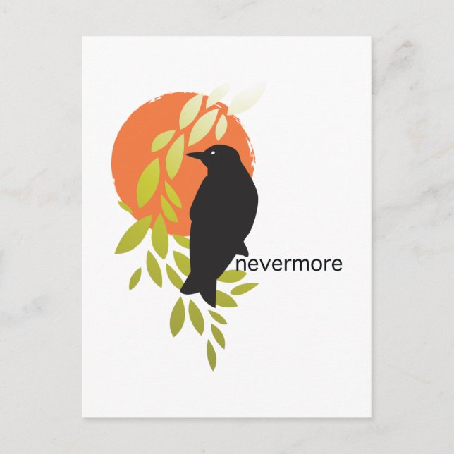 Nevermore - Raven & Moon by Poe Postcard (Front)