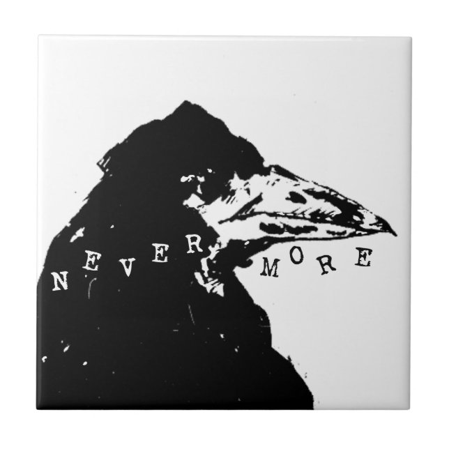 Nevermore Raven of Edgar Allan Poe Tile (Front)