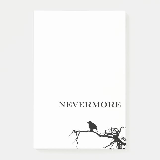Nevermore Raven Poem Edgar Allan Poe Quote Post-it Notes (Front)