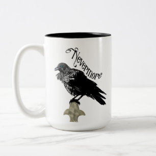 Nevermore Raven Two-Tone Coffee Mug