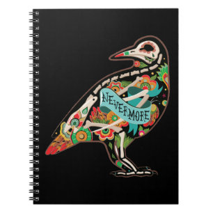 Nevermore Sugar Skull Raven Notebook