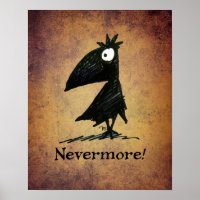 Nevermore! The Raven Edgar Allen Poe - Crow Art