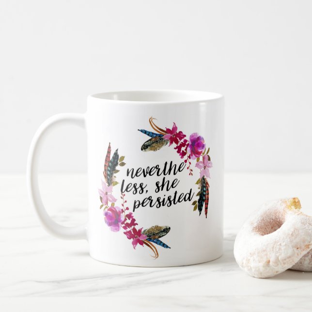 NevertheLess, She Persisted | Double Sided Pillo Coffee Mug (With Donut)