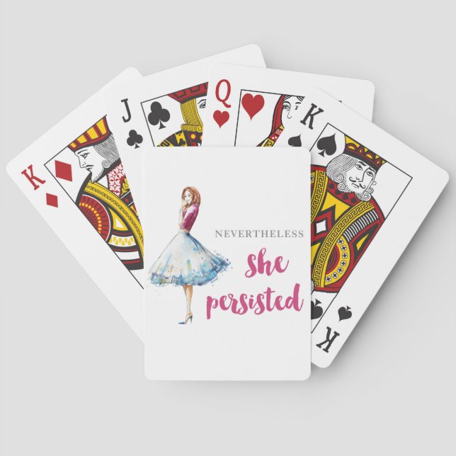 Nevertheless She Persisted Fabulous Gal Playing Cards (Back)