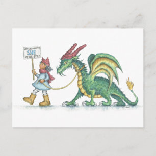 Nevertheless, She Persisted (HBdragon postcard) Postcard