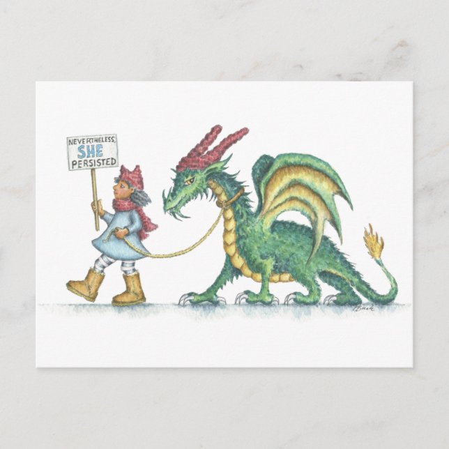 Nevertheless, She Persisted (HBdragon postcard) Postcard (Front)