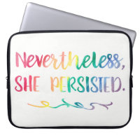 Nevertheless, She Persisted Rainbow Watercolor