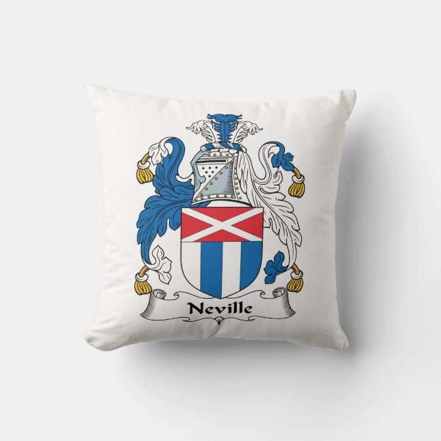 Neville Family Crest Cushion (Front)